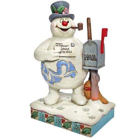 Jim Shore Frosty The Snowman Next To Mailbox Figurine 6009107