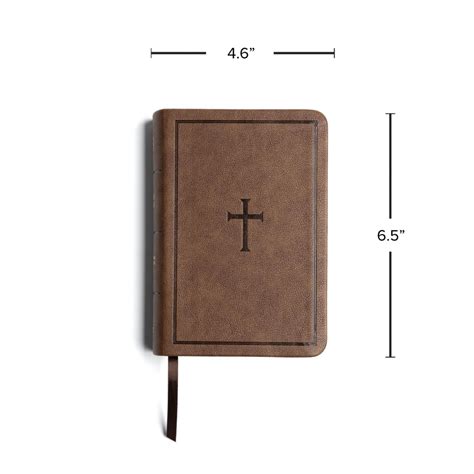 Csb Large Print Compact Reference Bible Brown Leathertouch Bandh