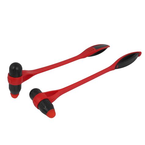 Uxcell Body Stress Relief Relax Massage Hand Held Hammer Massager Black Red 2pcs In Massage