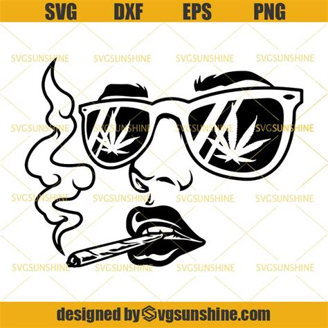 Girl Smoking Weed SVG Cannabis Girl SVG PNG DXF EPS Sunshine