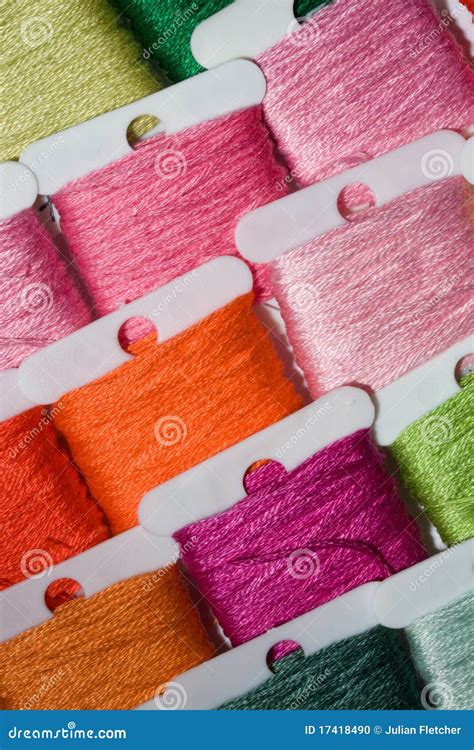 Multicoloured Cotton Threads Stock Photo Image Of Crochet Cord 17418490