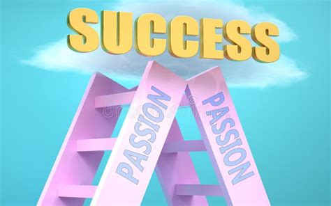 Passion And Success Shown As Word Passion On A Fuel Tank And A Balloon To Symbolize That