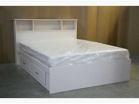 Whatever your taste or style, know that there's a queen bed that's just right for first is our top deals collection with queen bed frames featuring everyday low prices. White Queen Size Captains Bed Frame and Headboard **Brand ...