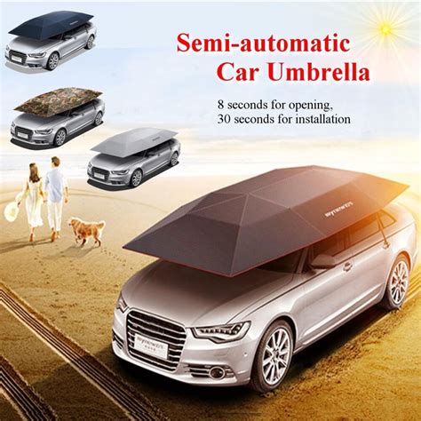 Guarda Chuva De Teto Para Carro Semiautomático Portátil Tenda De Teto