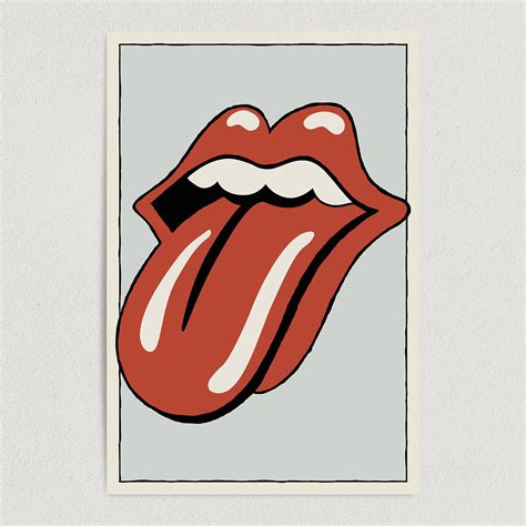 The Rolling Stones Iconic Lips Logo Minimalist Art Print Poster Buy Now