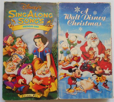 Two Vintage Disney Vhs Cassettes A Walt Disney Christmas And Sing