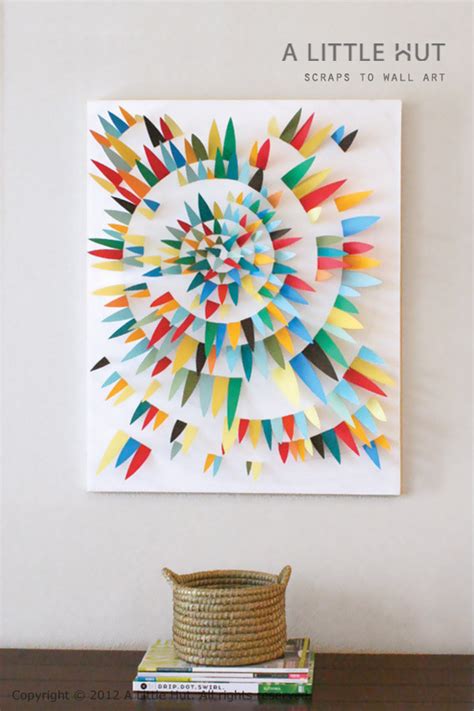 Make It Modern Diy Paper Scrap Wall Art Curbly Diy