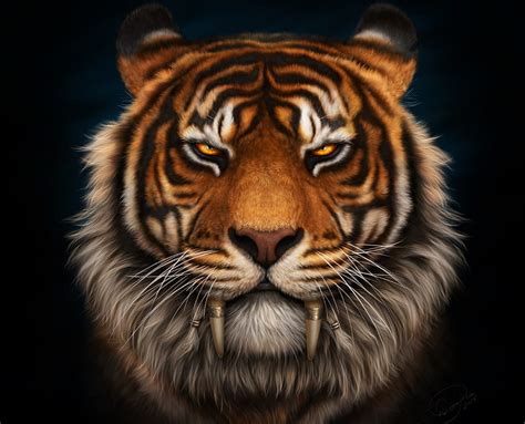 2k Free Download Sabertooth Tiger Fantasy Sabertooth Tigru Tiger