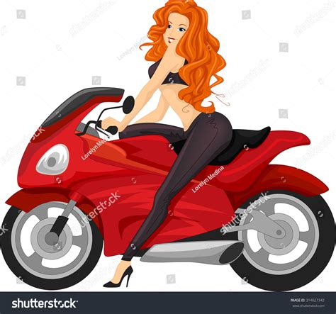 Illustration Sexy Girl Riding Bike Bike Stock Vector Royalty Free 314027342 Shutterstock