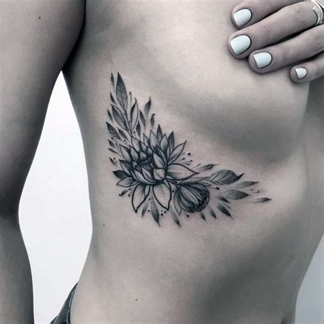 Top Best Underboob Tattoo Designs For Women Below Breast Ideas
