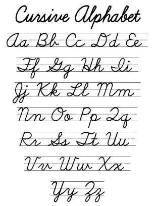 Html fonts play a big role in a website's appearance and readability. cursive letters that you can print | print now customize ...
