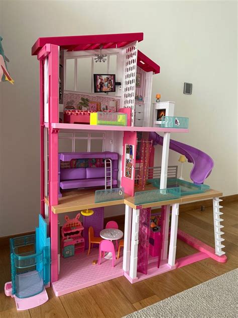Barbie Dreamhouse Dollhouse With Elevator, Pool, Slide And Accessories Including Furniture And