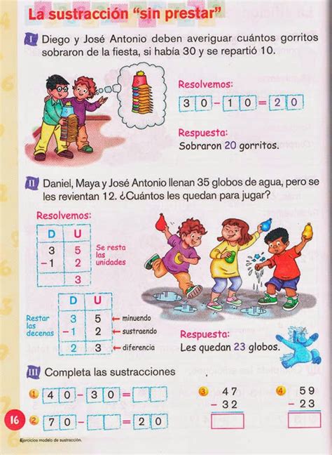 Restar sin prestar o sustracciones sin prestar | Material para maestros