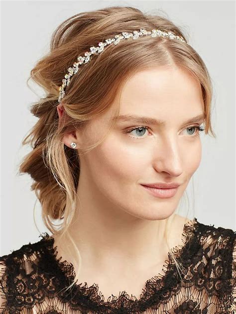 Simply twist two pieces of hair from each side and secure with a clear elastic. 36 Wedding Hair Accessories You'll Love (and Can Buy Now ...