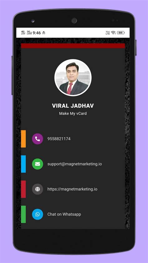 Generate a new lead each time. Digital Business Card Maker App by Make My vCard for ...