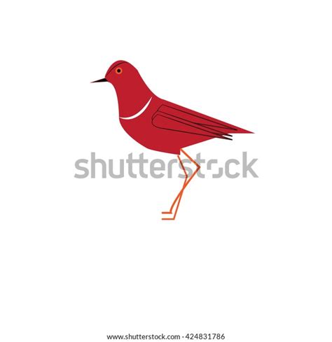 Red Bird Vector Illustrator Stock Vector Royalty Free 424831786