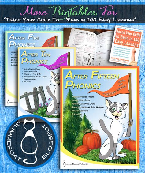 Glimmercat More Printables For Teach Your Child To Read In 100 Easy
