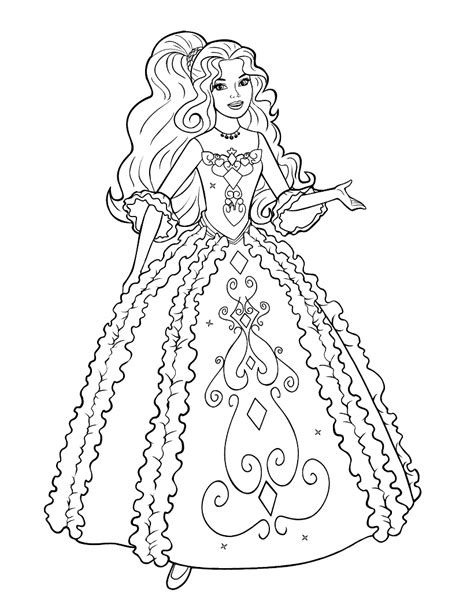 Cat colouring pages activity village. Coloring page - Barbie goes to the ball