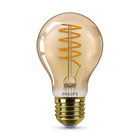 Philips Led Bulb E27 A60 55w 1800k Gold Dimmable Uk