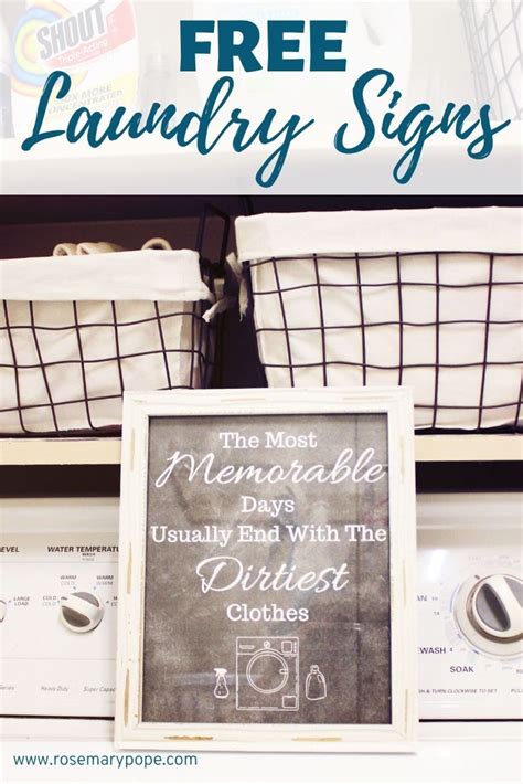 We recently renovated our laundry room, top to bottom. Cute Printable Laundry Room Signs - Rosemary Pope ...