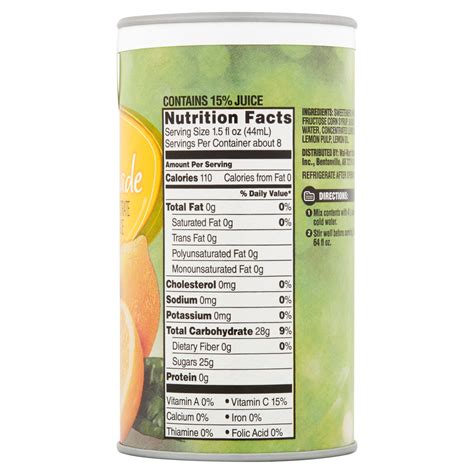 Frozen Lemonade Nutrition Facts Besto Blog