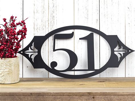 Buy Hand Crafted Outdoor House Number Metal Sign Address Sign