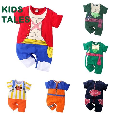 One Piece Anime Printed Cute Baby Boy Romper Summer Baby Romper Cotton