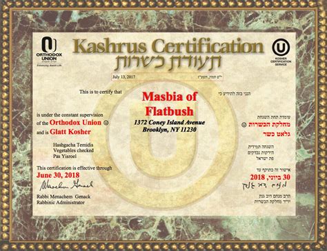 With passover just weeks away, masbia soup kitchen network expects to serve 20,000 families through raw food distributions, which will include special holiday staples for families to be able. Kosher Certifying Agency Orthodox Union OU- Masbia of Flatbush