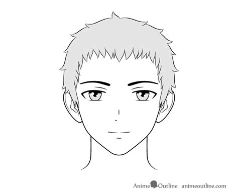 How To Draw Anime Boy Face Step By Step Easy Draw Anime How To Draw