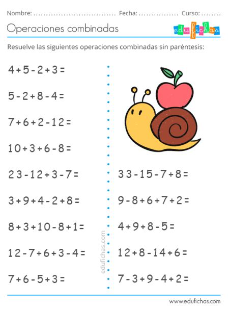 Operaciones Combinadas Cuadernos Para Ni Os Cursos De Matematicas Ejercicios Matematicas