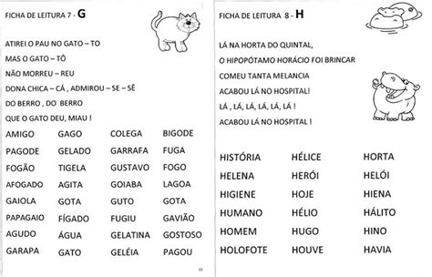 Aprendendo A Tia Debora Fichas De Leitura Para Imprimir Images