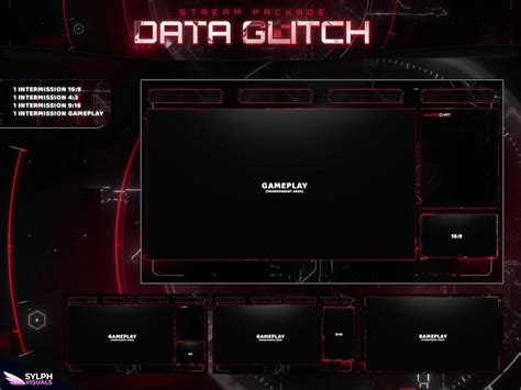 Stream Package Data Glitch Twitch Overlay Animated Alerts Animated
