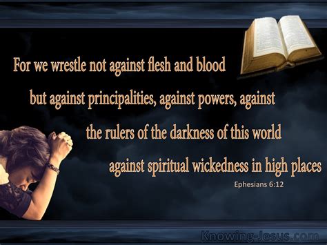 Ephesians 612 We Wrestle Not Against Flesh And Blood Black
