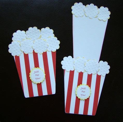 Der gutschein sieht sehr schön in din a4 oder din a5 aus. Kinogutschein basteln als Popcorn-Ziehkarte | Idee ...