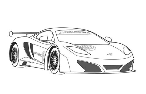 Mclaren Maclaren Sketch Coloring Page Cars Coloring Pages Race Car