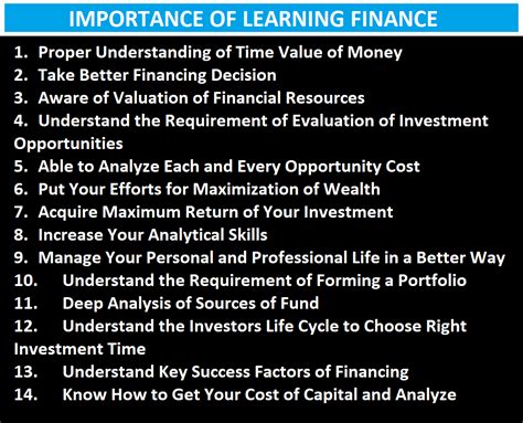 14 Importance Of Learning Finance Ordnur