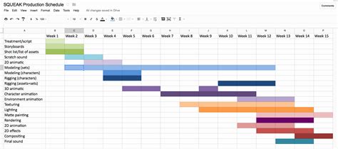 Free Production Schedule Template