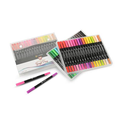 Buy Euroelement Dual Tip Brush Pens Art Supplies Colouring Pens Set