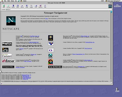 O netscape se assemelha muito ao firefox em seus recursos e funções, tudo em uma clara interface turquesa clara. 14 Years of Netscape Navigator Design History - 48 Images ...