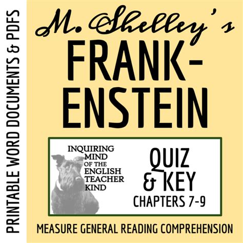 Frankenstein Chapters 7 Through 9 Quiz And Answer Key Made By Teachers