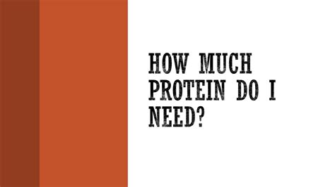 How Much Protein Do I Need Youtube