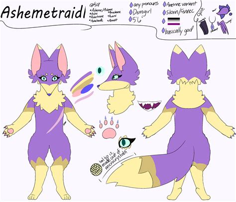 Ashemetraidl Reference Sheet Fursona Current — Weasyl