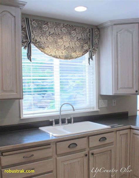 Elegant Wood Valance Over Kitchen Sink Home Design Ideas Kitchen