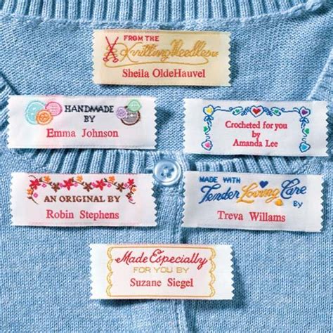 Personal Handiwork Labels Pack Of 20 Sewing Labels Fabric Labels