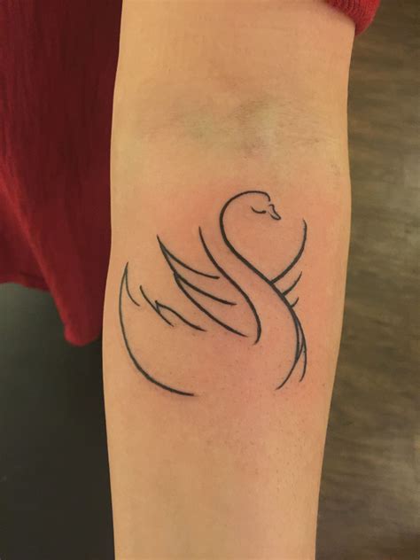 My Swan Tattoo The Lines Spell Chelsea From Left To Right In Memory Of