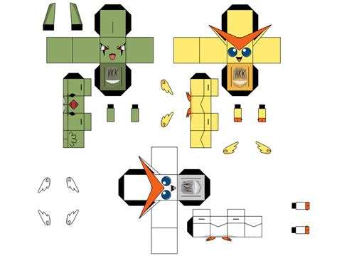 Pokemon Pack Paper Toy Free Printable Papercraft Templates