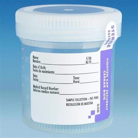 90ml Tite Rite Urine Collection Container With Screw Cap And Id Label