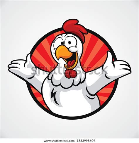 Cool Attractive Chicken Mascot Suitable Fried Stock Vector Royalty