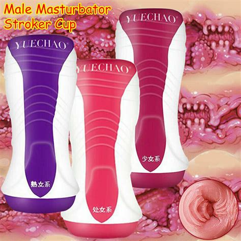 Male Deep Sucking Masturbaters Pocket Pussy Stroker Cup Sex Toys For Men Red Ns Ebay