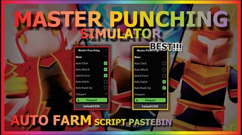 Master Punching Simulator Script Pastebin 2022 Auto Farm Auto Click